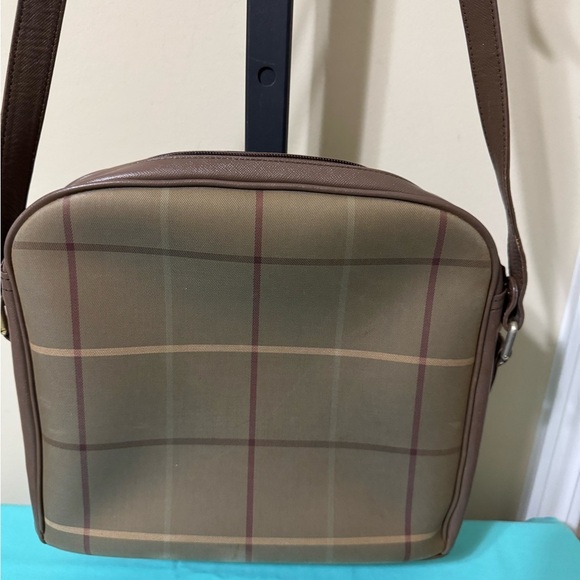 Burberry Brown Plaid Crossbody Bag - Picture 3 of 9